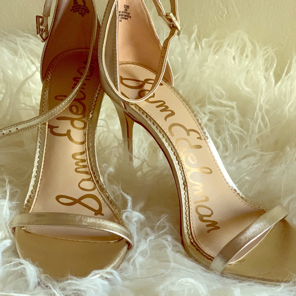 Brand new Sam Edelman Gold ankle strap Shoes